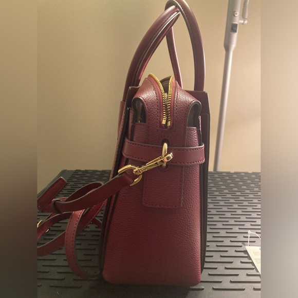 Michael Kors “Mercer” Medium Belted Satchel, Mulberry Color- Rare! - Picture 4 of 14